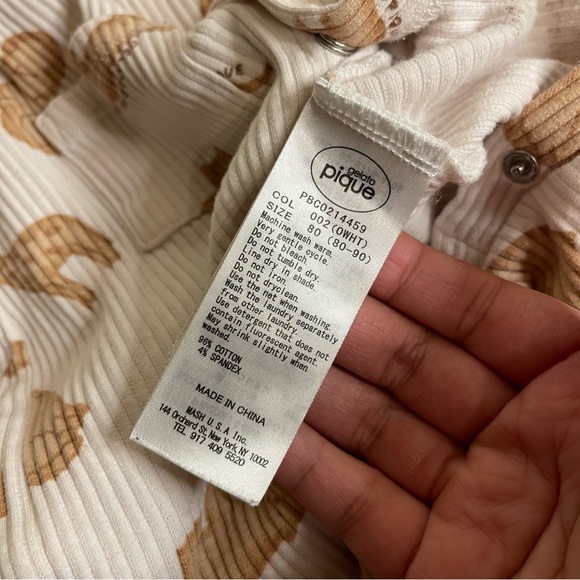 Gelato Pique Animal Pattern Ribbed Romper - Picture 3 of 6